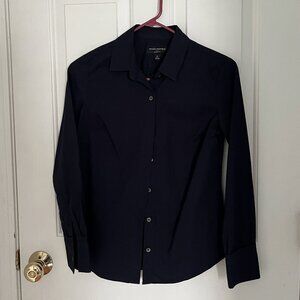 Banana Republic Navy Tailored Button Up